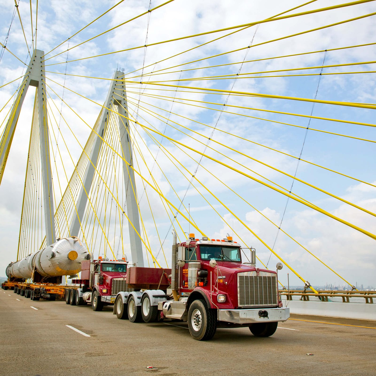 Heavy Transport Project over Steep Bridge